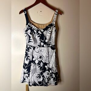 Trina Turk Black & White Floral Dress